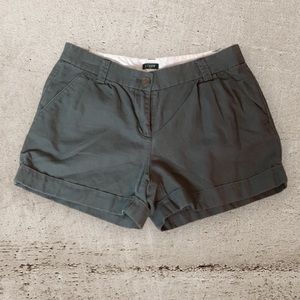 J. Crew Factory Gray Cotton/Linen Mix 4” Inseam Size 4 Chino Shorts